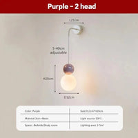 Applique murale LED Macaron en résine - Éclairage design et moderne | Marco Lucetti LWL154 Violet 2H / Blanc froid