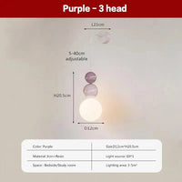 Applique murale LED Macaron en résine - Éclairage design et moderne | Marco Lucetti LWL154 Violet 3H / Blanc froid