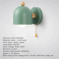 Applique Murale LED Macaron Nordique - Décoration Moderne avec Interrupteur | Marco Lucetti Vert / Blanc froid (5 500-7 000 K). / Ampoule LED 5W (Max60W)