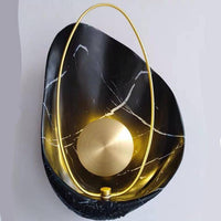 Applique murale LED Marbrée et Dorée | Marco Lucetti