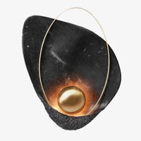 Applique murale LED Marbrée et Dorée | Marco Lucetti Noir