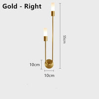 Applique murale LED minimalist Sally | Marco Lucetti Doré - Droite / Chaude