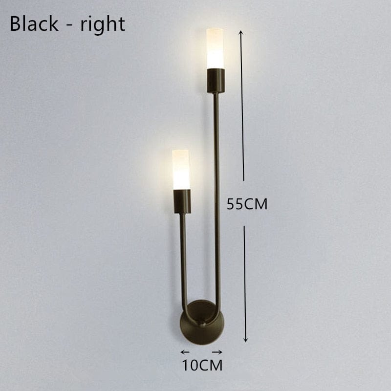 Applique murale LED minimalist Sally | Marco Lucetti Noir - Droite / Chaude