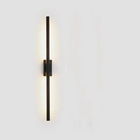 Applique murale LED minimaliste à longue bande - Éclairage moderne de qualité | Marco Lucetti Noir / 60 cm / Lumière chaude 3000k
