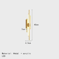 Applique Murale LED Minimaliste de Style Art Déco | Marco Lucetti 40cm-Or / Lumière chaude