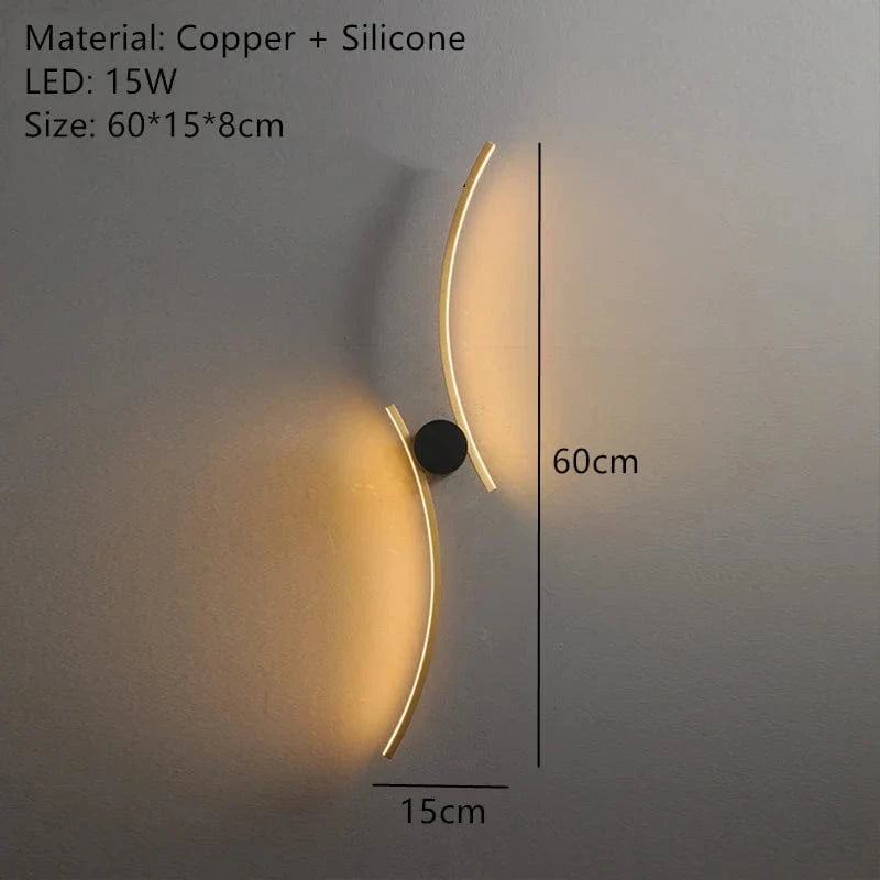 Applique murale led minimaliste en cuivre pour une ambiance chaleureuse et élégante. | Marco Lucetti A petit / 3 températures de couleur