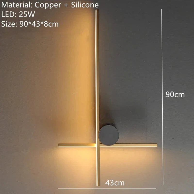 Applique murale led minimaliste en cuivre pour une ambiance chaleureuse et élégante. | Marco Lucetti B-grand / 3 températures de couleur