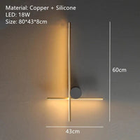 Applique murale led minimaliste en cuivre pour une ambiance chaleureuse et élégante. | Marco Lucetti B-petit / 3 températures de couleur