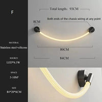 Applique Murale LED Minimaliste en Fibre Tissée Silicone Souple | Marco Lucetti F / Blanc chaud (2700-3500K)