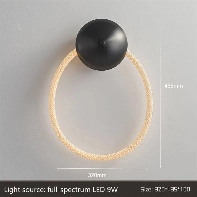 Applique Murale LED Minimaliste en Fibre Tissée Silicone Souple | Marco Lucetti L / Blanc chaud (2700-3500K)