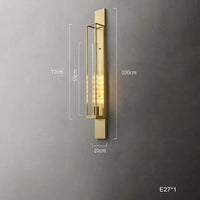 Applique murale LED minimaliste industrielle en Laiton Brossé. | Marco Lucetti