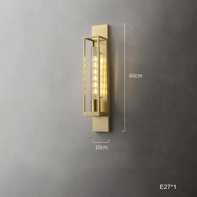 Applique murale LED minimaliste industrielle en Laiton Brossé. | Marco Lucetti