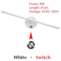 Applique Murale LED Minimaliste Rotative et Réglable à Volonté | Marco Lucetti WA320-Interrupteur blanc / Naturel (4000K)