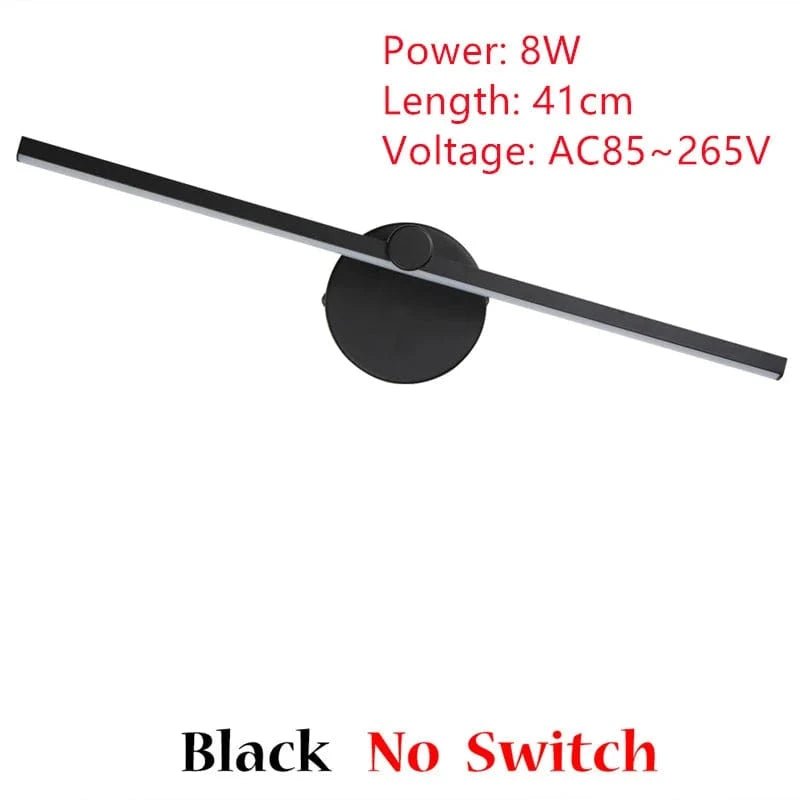 Applique Murale LED Minimaliste Rotative et Réglable à Volonté | Marco Lucetti WA320-Noir / Blanc chaud (3000K)