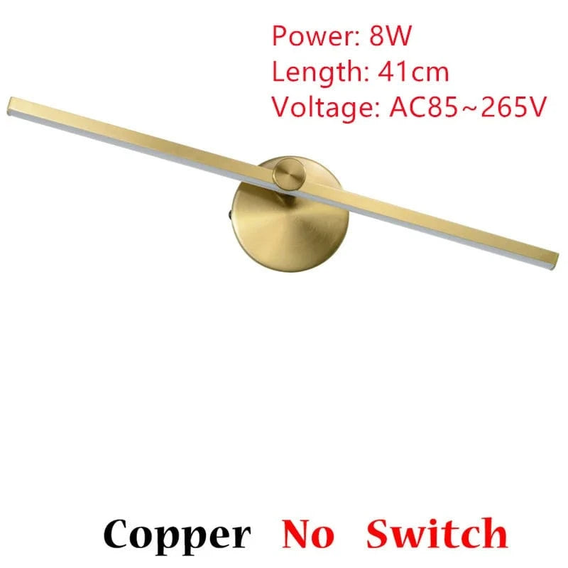 Applique Murale LED Minimaliste Rotative et Réglable à Volonté | Marco Lucetti WA320-Or / Blanc chaud (3000K)