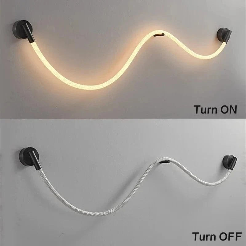 Applique murale LED Minimaluxe en Silicone et Fibre Tissée | Marco Lucetti