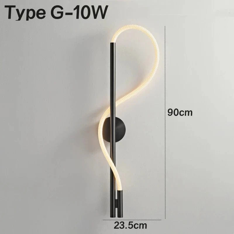 Applique murale LED Minimaluxe en Silicone et Fibre Tissée | Marco Lucetti G / Blanc naturel 4000K