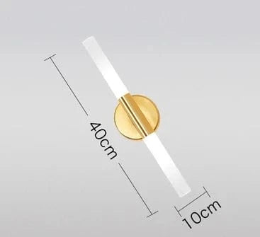 Applique murale LED Miroir en Fer & Acrylique. | Marco Lucetti Or / Lumière chaude