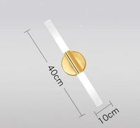 Applique murale LED Miroir en Fer & Acrylique. | Marco Lucetti Or / Lumière chaude