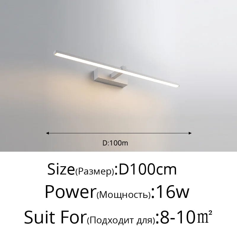 Applique murale LED miroir moderne pour chambre salle de bain - Luminaria luminaire déco Maison Penteadeira - Wandlamp | Marco Lucetti