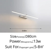 Applique murale LED miroir moderne pour chambre salle de bain - Luminaria luminaire déco Maison Penteadeira - Wandlamp | Marco Lucetti