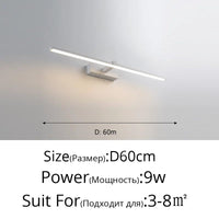 Applique murale LED miroir moderne pour chambre salle de bain - Luminaria luminaire déco Maison Penteadeira - Wandlamp | Marco Lucetti