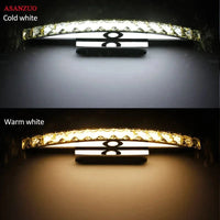 Applique Murale LED Miroir Salle de Bain Acier Inoxydable - Lumières Cristal Maquillage | Marco Lucetti