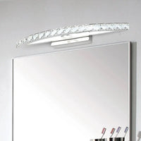 Applique Murale LED Miroir Salle de Bain Acier Inoxydable - Lumières Cristal Maquillage | Marco Lucetti