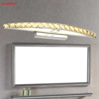 Applique Murale LED Miroir Salle de Bain Acier Inoxydable - Lumières Cristal Maquillage | Marco Lucetti