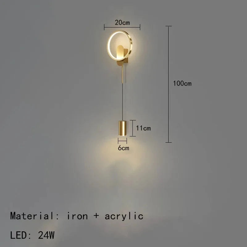 Applique Murale LED Moderne avec Gradation  | Marco Lucetti Or / 3 Température de couleur