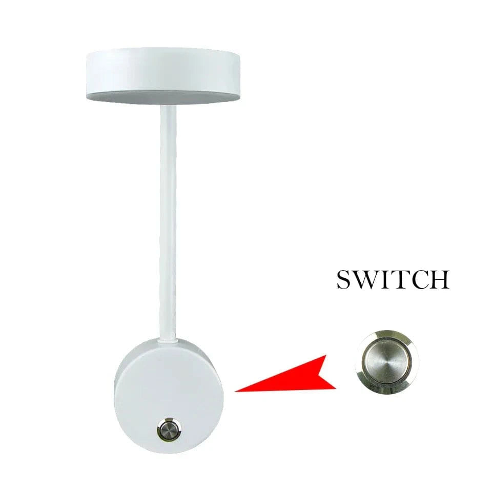 Applique murale LED moderne avec interrupteur rotatif - Collection Maison Élégance | Marco Lucetti A-interrupteur-blanc / Blanc froid 6000K