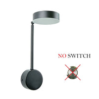 Applique murale LED moderne avec interrupteur rotatif - Collection Maison Élégance | Marco Lucetti A-noir-Pas d&#39;interrupteur / Blanc froid 6000K