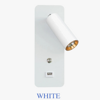 Applique murale LED moderne avec rotation et charge USB - LumiFlex