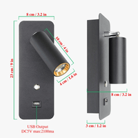 Applique murale LED moderne avec rotation et charge USB - LumiFlex | Marco Lucetti