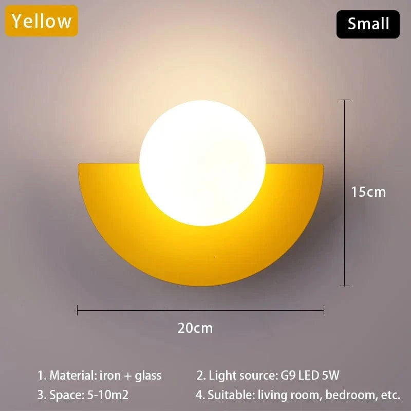Applique Murale LED Moderne Colorée | Marco Lucetti 20 cm Jaune / Blanc chaud (2700-3500K)
