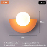 Applique Murale LED Moderne Colorée | Marco Lucetti 20 cm Rose / Blanc chaud (2700-3500K)