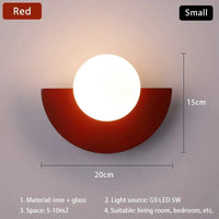 Applique Murale LED Moderne Colorée | Marco Lucetti 20 cm Rouge / Blanc chaud (2700-3500K)