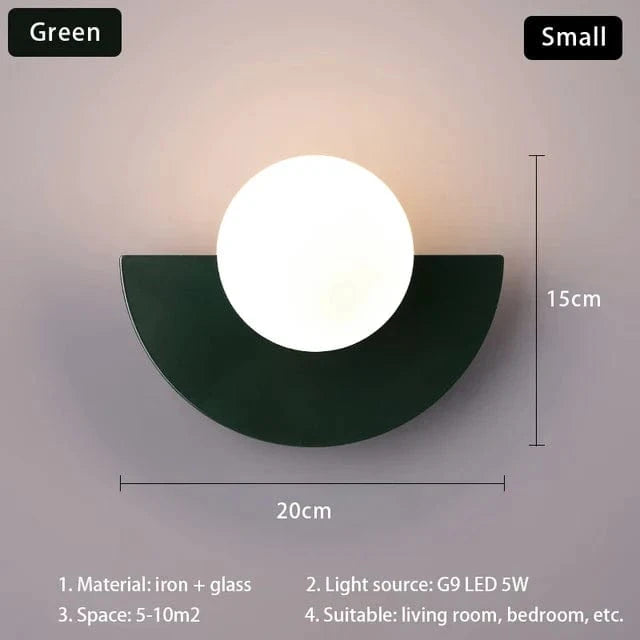 Applique Murale LED Moderne Colorée | Marco Lucetti 20 cm Vert / Blanc chaud (2700-3500K)