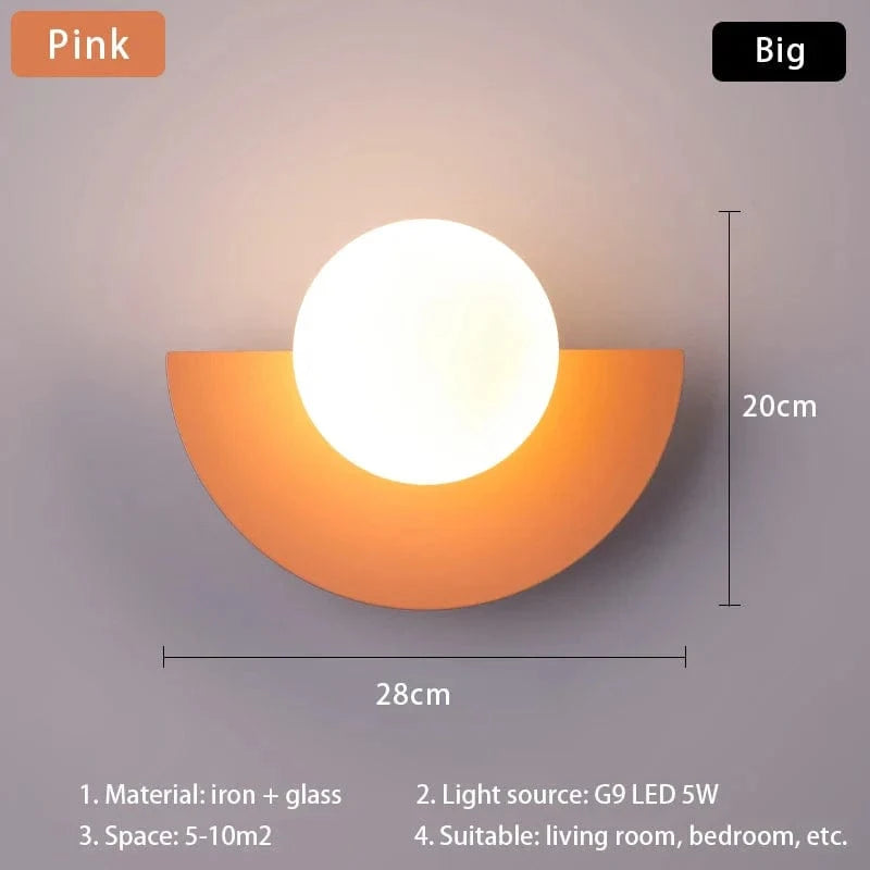 Applique Murale LED Moderne Colorée | Marco Lucetti 28 cm Rose / Blanc chaud (2700-3500K)