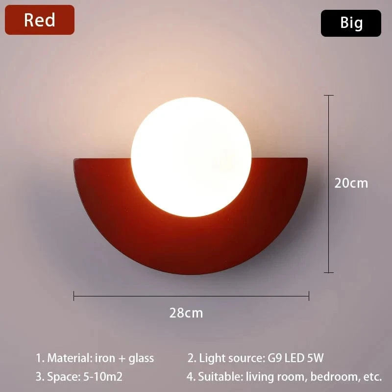 Applique Murale LED Moderne Colorée | Marco Lucetti 28 cm Rouge / Blanc chaud (2700-3500K)