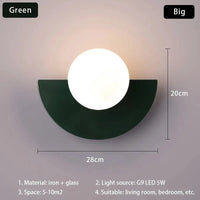 Applique Murale LED Moderne Colorée | Marco Lucetti 28 cm Vert / Blanc chaud (2700-3500K)
