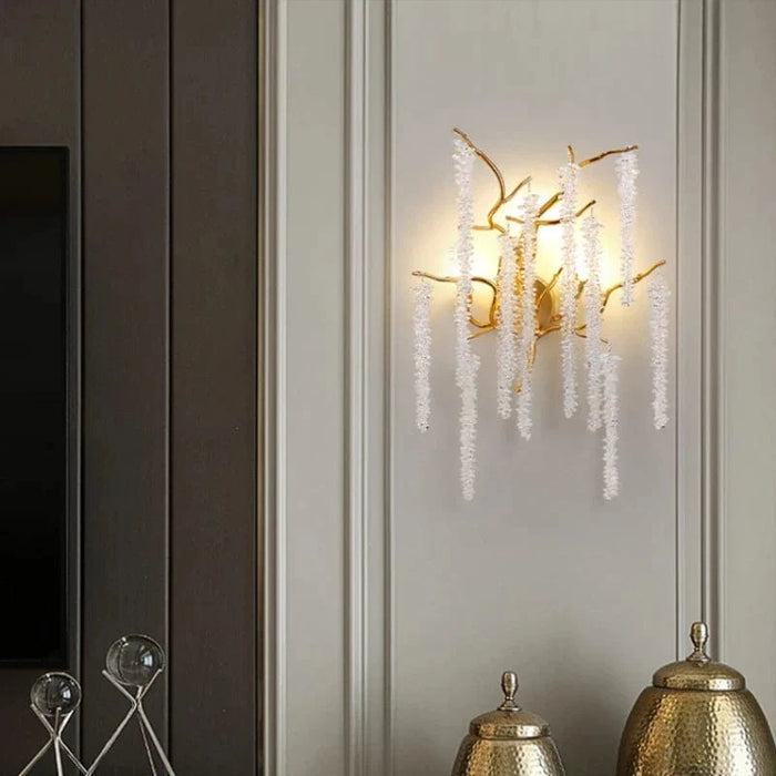 Applique murale LED moderne design Art déco en cristal - Luxe Brillant | Marco Lucetti