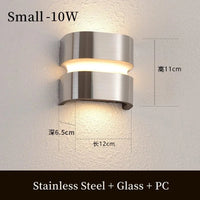 Applique murale LED moderne en acier inoxydable étanche pour extérieur - Luminix™ | Marco Lucetti S-10W