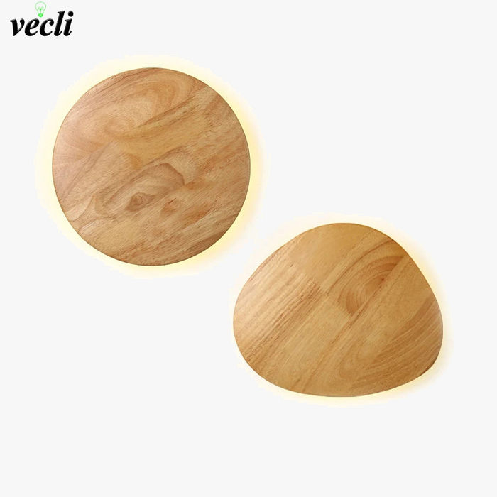 Applique Murale LED Nordique en Bois Moderne