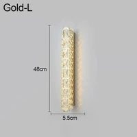 Applique Murale LED Moderne en Cristal Rectangulaire Nordique - Luminance Nordica | Marco Lucetti Or-46cm 1 / Changeable