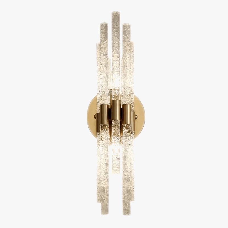 Applique murale LED moderne en cuivre et cristal ondulé - Une touche d'élégance contemporaine | Marco Lucetti