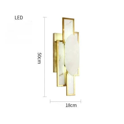 Applique murale LED moderne en marbre pour hôtel et café, style Internet. | Marco Lucetti C / Lumière blanche