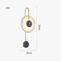 Applique murale LED moderne en marbre pour hôtel et café, style Internet.