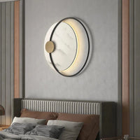 Applique murale LED moderne en métal noir et marbre premium | Marco Lucetti