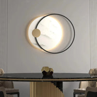 Applique murale LED moderne en métal noir et marbre premium | Marco Lucetti
